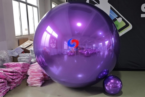variety colors and sizes parties corporate events decor purple big shiny balls inflatable chrome mirror finish balloon