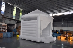 Ready to ship commercial white inflatable bounce house bouncy castle for wedding