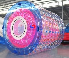 colorful tpu /pvc inflatable water walking wheel roller floats