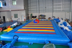 colorful rectangular inflatable jump pad for kids adult