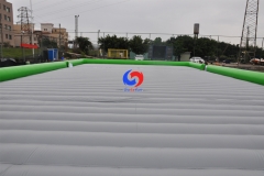 28m L*14m W outdoor largest modular inflatable jump pad, freestyle inflatable bounce pad playground