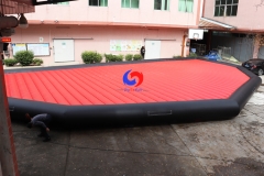 custom red barn huge PVC Inflatable cushion soft air inflatable mattress, safety bounce pad for kids adults