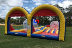 Inflatable zorb ball with rolling hill