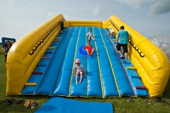 Extremely exciting inflatable zorb ball with launch ramp