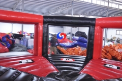 TOP sale the last man standing mechanical ride games 8 man wipeout sweeper meltdown with inflatable wall