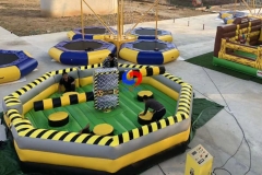 classic commercial party rental mechanical ride games 6 man toxic meltdown inflatable wipeout for sale