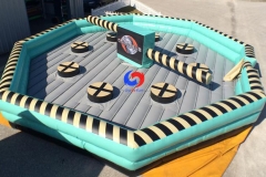 Customized commercial amusement park mechanical ride games 8 man wipeout/meltdown/sweeper for sale