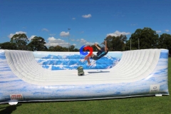 3 games in 1 halfpipe Surfing / skateboarding / snowboarding simulator with inflatable crash mat for sale