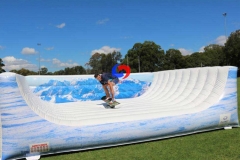 3 games in 1 halfpipe Surfing / skateboarding / snowboarding simulator with inflatable crash mat for sale