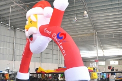 Outdoor advertising Christmas inflatable arch, Santa claus model inflatable arch for sale promotion