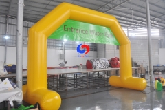 Outdoor water park custom 5m AIRTIGHT start/finish line inflatable entrance arch for sale