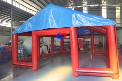 Custom Logo outdoor party sports sponsor fast set Airtight tunnel tent inflatable shelter cover tent for sale