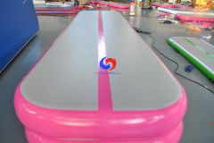 13.1ft x 3.3ft x 8in gymnasts practice tumbling front flips landing airfloor Pink Air Floor Gymnastics Air Tumble Mats in Pink