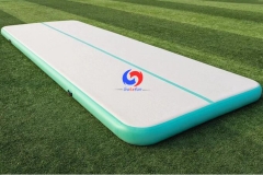 mint green dwf pvc 6m gym mat tumble inflatable air track spring floor airtrack gymnastics 6m*2m*0.2m for safer tumbling 