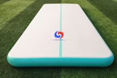 mint green dwf pvc 6m gym mat tumble inflatable air track spring floor airtrack gymnastics 6m*2m*0.2m for safer tumbling 