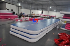 Gymnastics back handsprings exercises tumbling long size airfloor 12m 8inch big inflatable air tracks mat for dancing