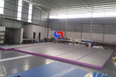 wholesale custom size gym floor equipment advanced tumbling ground air mattress inflatable air jumping track for gymnastics