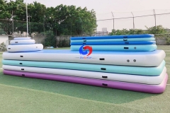 parkour/ school/gym/ playground/stadium used square inflatable gymnastics tumble air track floor tumbling mats for sale