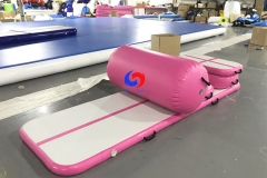 pink-white inflatable tumble training air track mat home Gymnastics Airtrack Airmat Airfloor sets for indoor gym workouts use