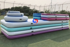 parkour/ school/gym/ playground/stadium used square inflatable gymnastics tumble air track floor tumbling mats for sale