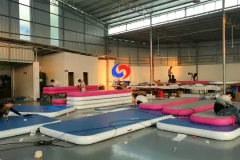 parkour/ school/gym/ playground/stadium used square inflatable gymnastics tumble air track floor tumbling mats for sale