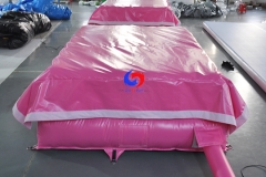 Portable FMX Bike free fall jumping protection inflatable lander foam-pit Stunt Landing Bag crash mat Pink flat AirBag