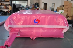 Portable FMX Bike free fall jumping protection inflatable lander foam-pit Stunt Landing Bag crash mat Pink flat AirBag