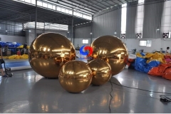 1.2m Dia.large decorative golden/illusion color inflatable Metallic Spheres inflatable rose gold mirror ball for Party Decoration