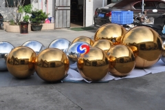 1.2m Dia.large decorative golden/illusion color inflatable Metallic Spheres inflatable rose gold mirror ball for Party Decoration