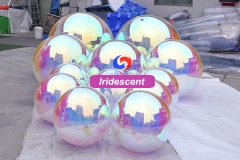 1.5m Dia. metallic mirror balloon disco festival decoration holographic rainbow iridescent clear inflatable mirror balls