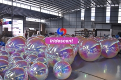 1.5m Dia. metallic mirror balloon disco festival decoration holographic rainbow iridescent clear inflatable mirror balls