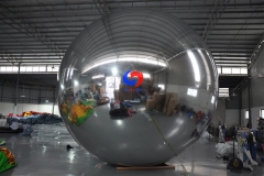 super large hot sale 20ft inflatable sealed green/gold/silver mirror ball 6m Dia. giant inflatable mirror ball sphere