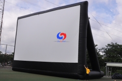 Portable outdoor festive events parties cinema screens 40ft large foldable inflatable movie projector screen