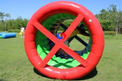 Active Outdoor Play Teambuilding Challenges Water & Land Rolling Inflatable Hamster Roller Wheel for Outdoor Activity