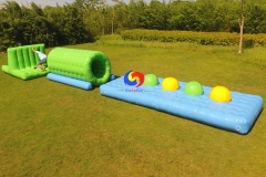 outdoor playgrounds Team building fun activities Airtight inflatable Blocky obstacle course without constant pumping