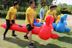 summer camp site sanatorium Team events Inflatable tube Torpedo Caterpillar for relay races corporate parties