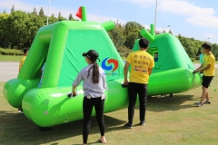 adults children Inflatable team race attraction tank inflatable for corporate team building