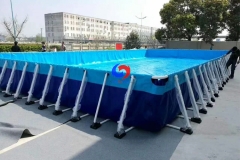 25m*10m*1.0m Outdoor large ready made rectangular metal frame above ground swimming pool