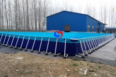 25m*10m*1.0m Outdoor large ready made rectangular metal frame above ground swimming pool