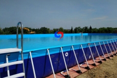 large outdoor 25m*12m*1.5m rectangular metal frame steel wall above ground swimming pools for sale