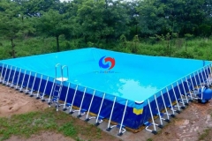 swimming-federations customize size 15m*10m*1.32m rectangle above ground metal frame pools with filters pumps