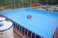 outdoor mobile 25m*15m*1.5m meter above ground steel frame swimming pool for school swimming training