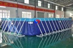 easy to install movable water sport obstacle course prefabricated 12m*6m*1.5m above ground water swimming pools