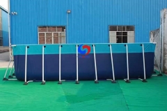 outdoor 6m*4.8m*1.5m ready made metal frame swim pool manufacturers above the ground swimming pools for home gardens