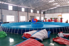 customized size special shape movable rectangle swim pool metal frame above ground self supporting swimming pools