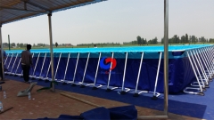 20m*10m*1.5m modular rectangular above ground steel frame metal wall swimming pool for Swimming lessons