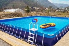 Gutefun 66feet x 66feet large outdoor rectangle steel frame swim pools easy to install movable above-ground swimming pool set