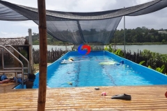 custom made PVC walls intex bestway adult kids outdoor garden above ground swimming pools 5 feet deep with deck