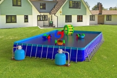 fast delivery easy set backyard garden portable 40ft intex family size adult kids swimming pool for swimming lessons