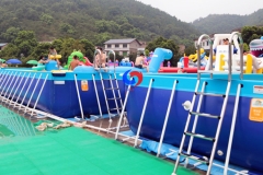 China componies diy best outdoor summer swimming pool water games hard plastic above ground rectangle pool for sale